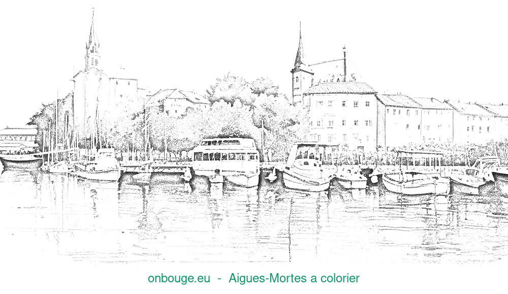 Coloriage d’Aigues-Mortes