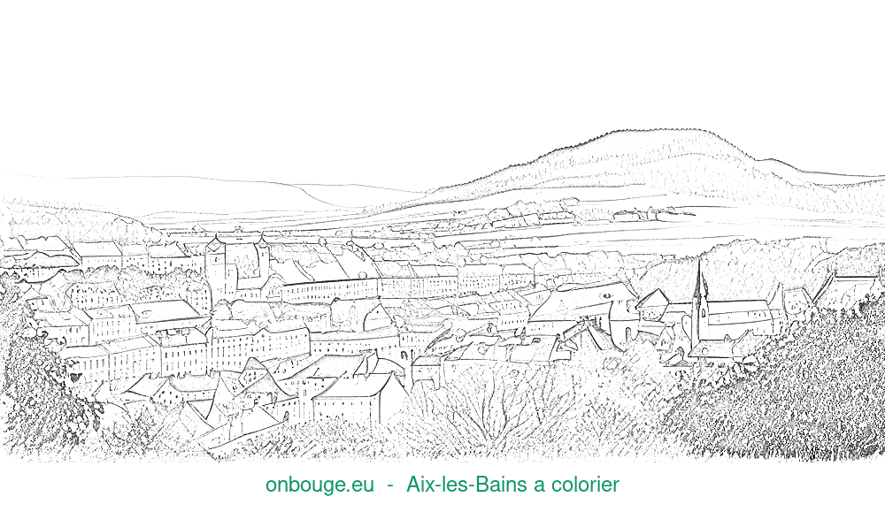 Coloriage d’Aix-les-Bains
