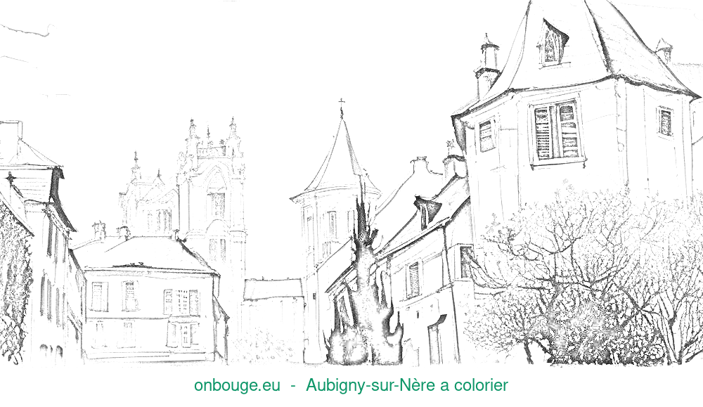Coloriage d’Aubigny-sur-Nère