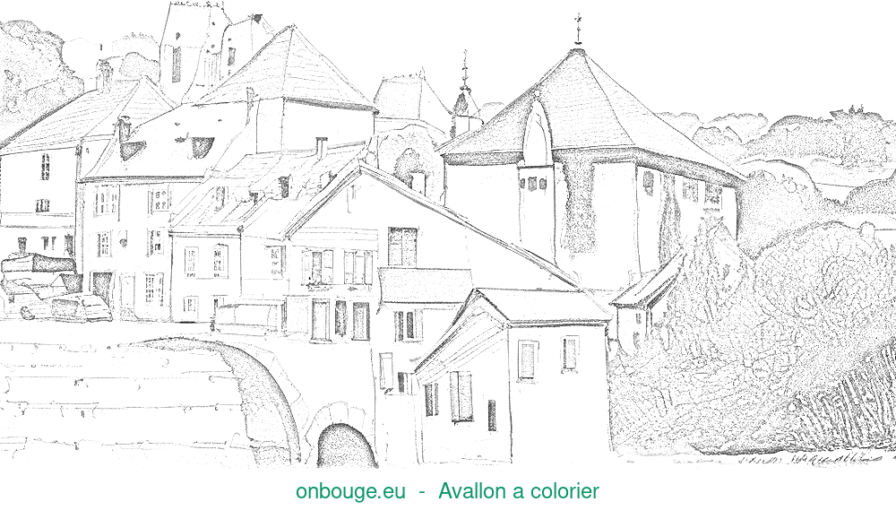 Coloriage d’Avallon