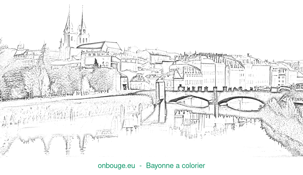 Coloriage de Bayonne