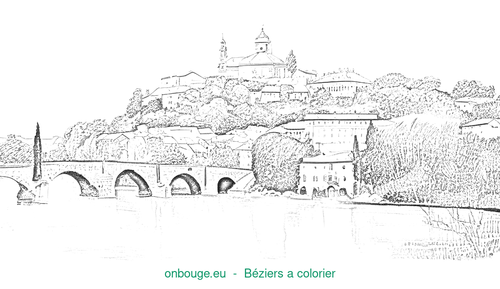Coloriage de Béziers