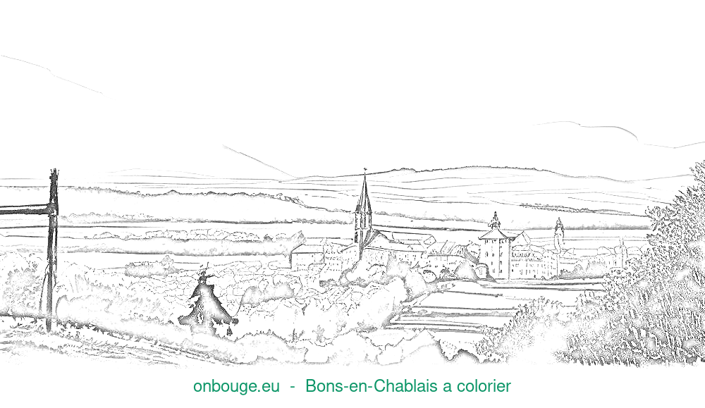 Coloriage de Bons-en-Chablais