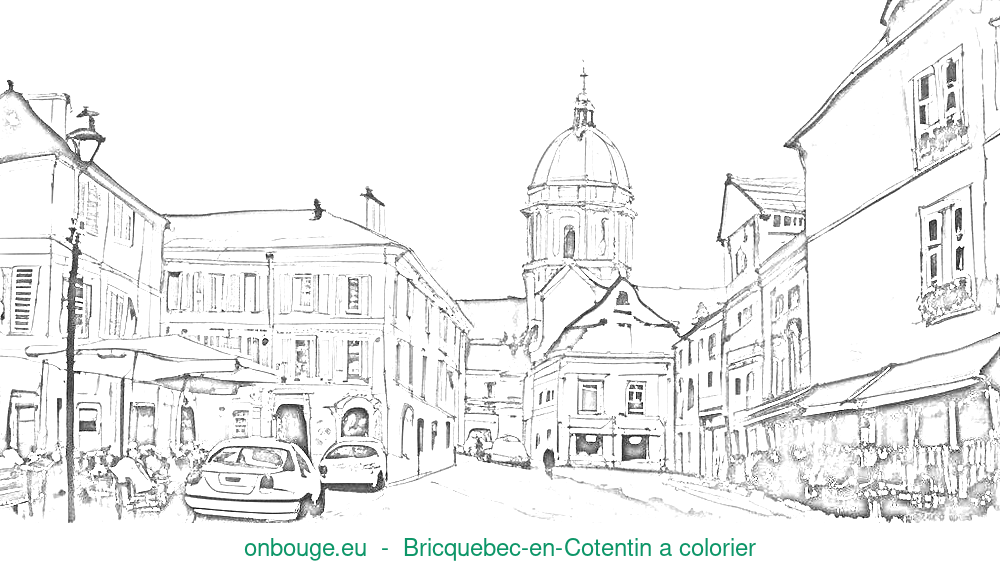 Coloriage de Bricquebec-en-Cotentin