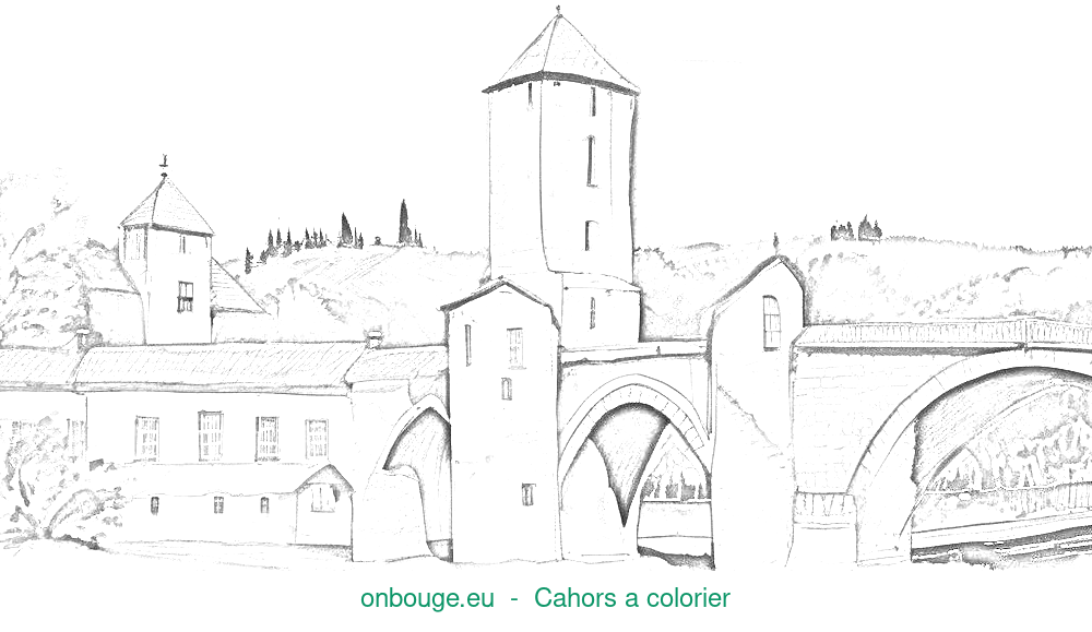 Coloriage de Cahors
