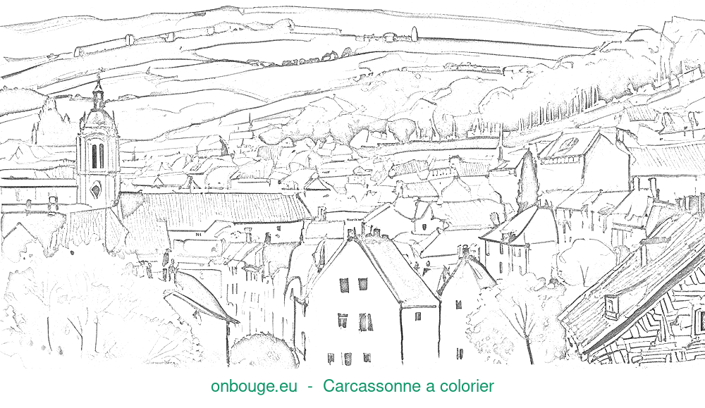 Coloriage de Carcassonne