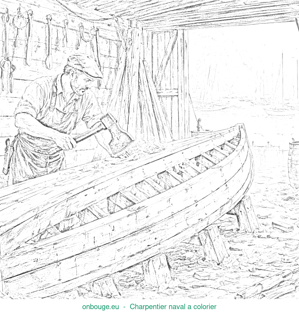 Le coloriage de Charpentier naval