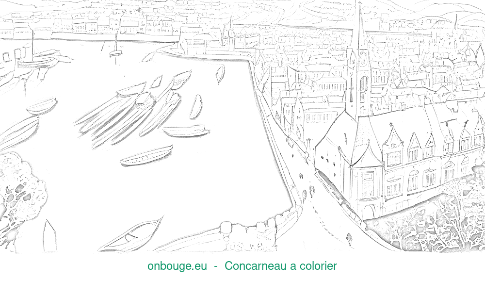 Coloriage de Concarneau