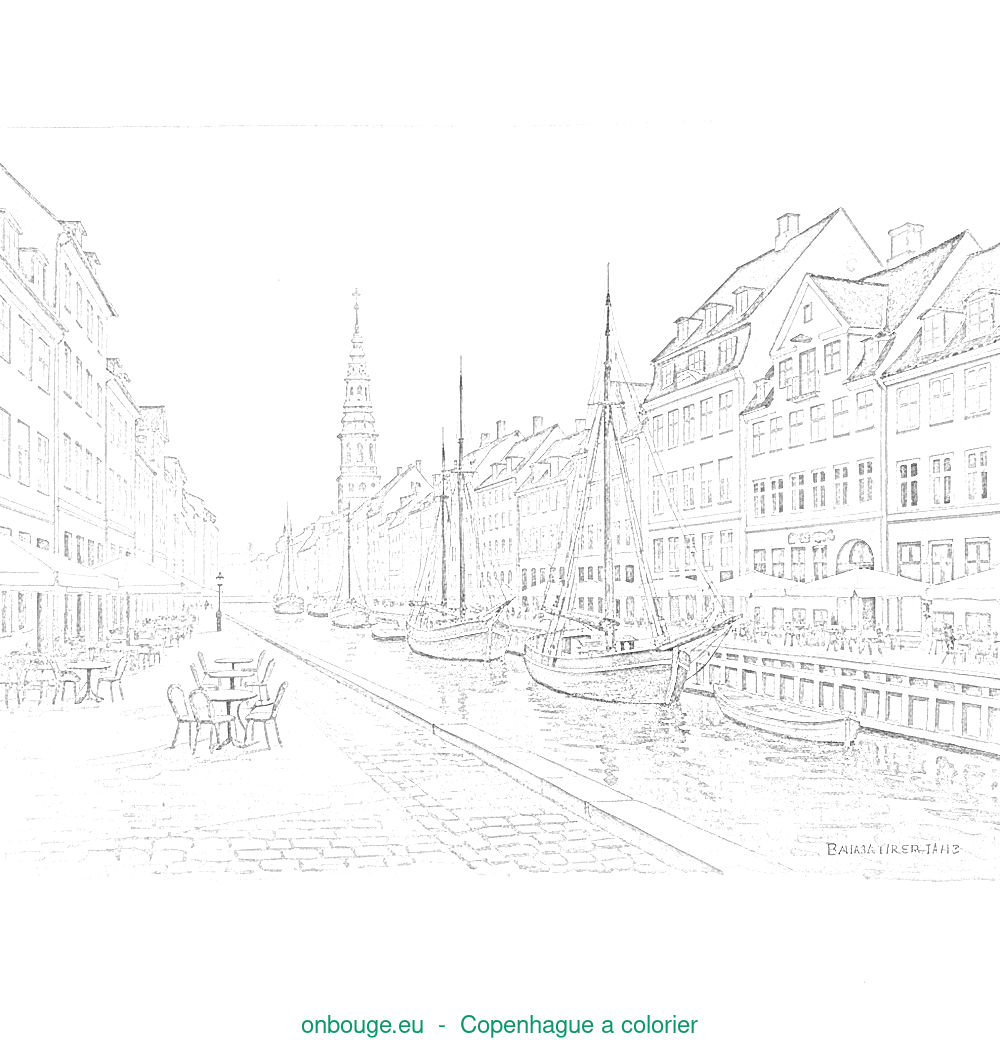 Coloriage de Copenhague