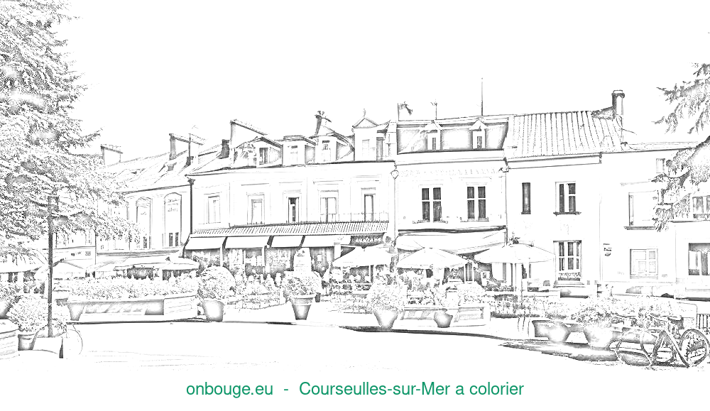 Coloriage de Courseulles-sur-Mer