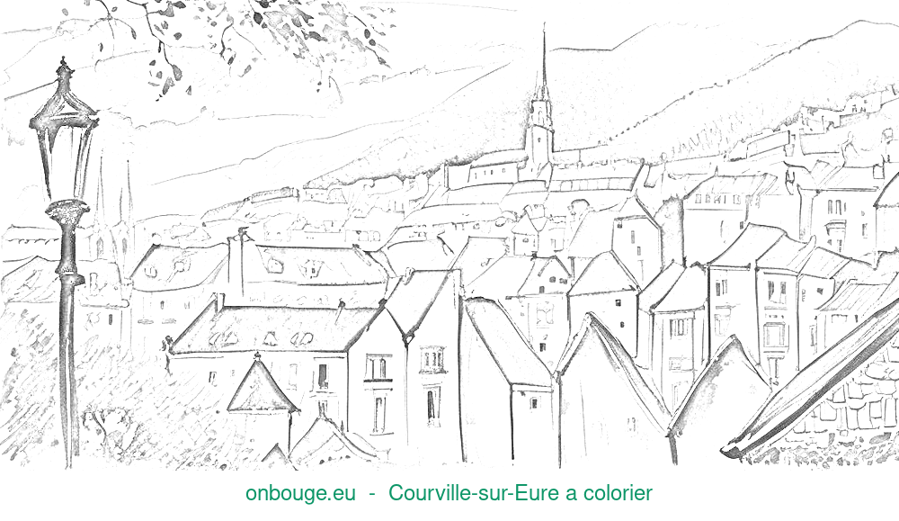 Coloriage de Courville-sur-Eure