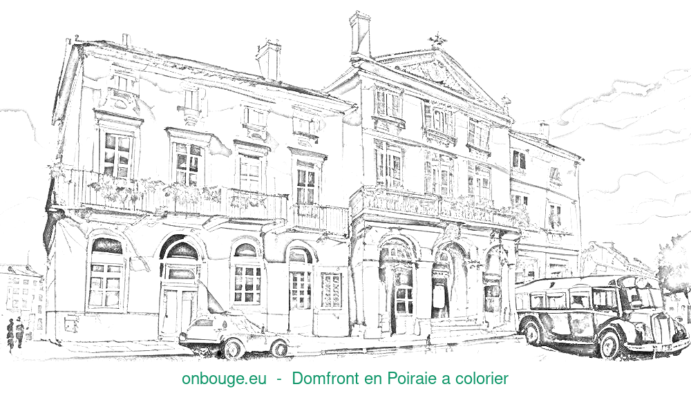 Coloriage de Domfront en Poiraie