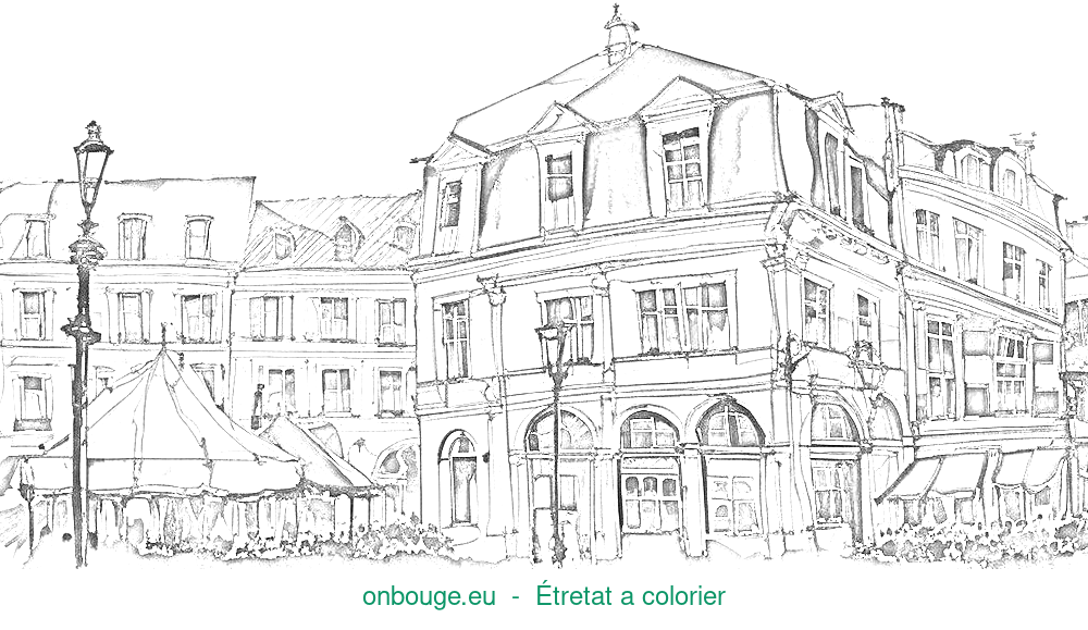 Coloriage d’Étretat