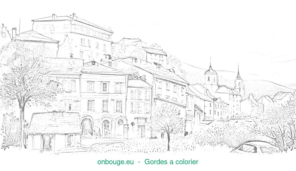 Coloriage de Gordes