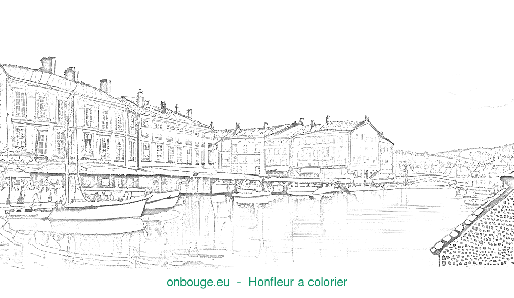 Coloriage d'Honfleur