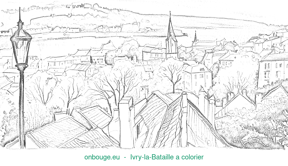 Coloriage d’Ivry-la-Bataille