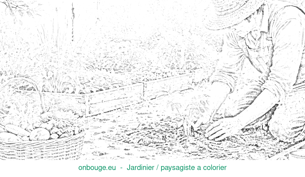 Le coloriage de Jardinier / paysagiste