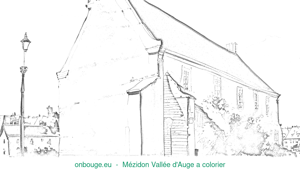 Coloriage de Mézidon Vallée d'Auge