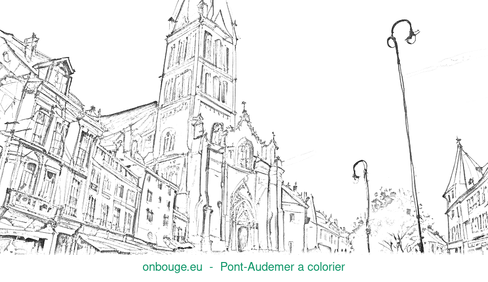 Coloriage de Pont-Audemer