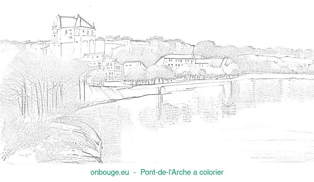 Coloriage de Pont-de-l'Arche