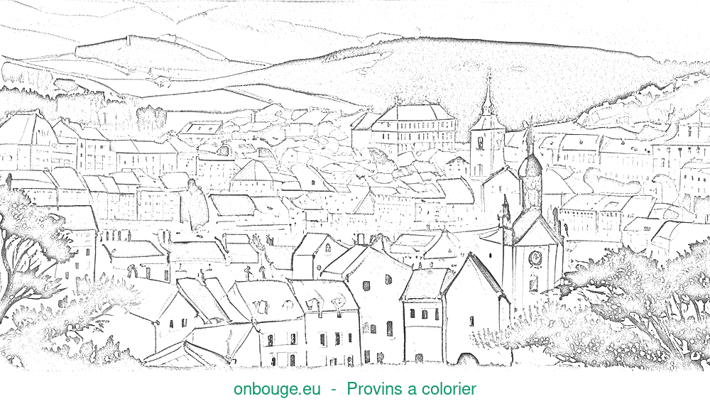 Coloriage de Provins