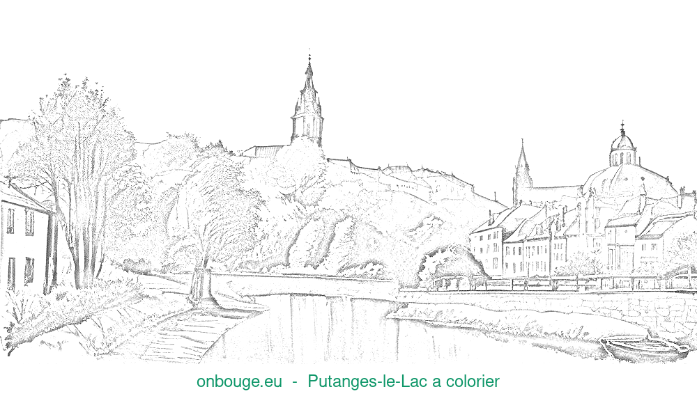 Coloriage de Putanges-le-Lac