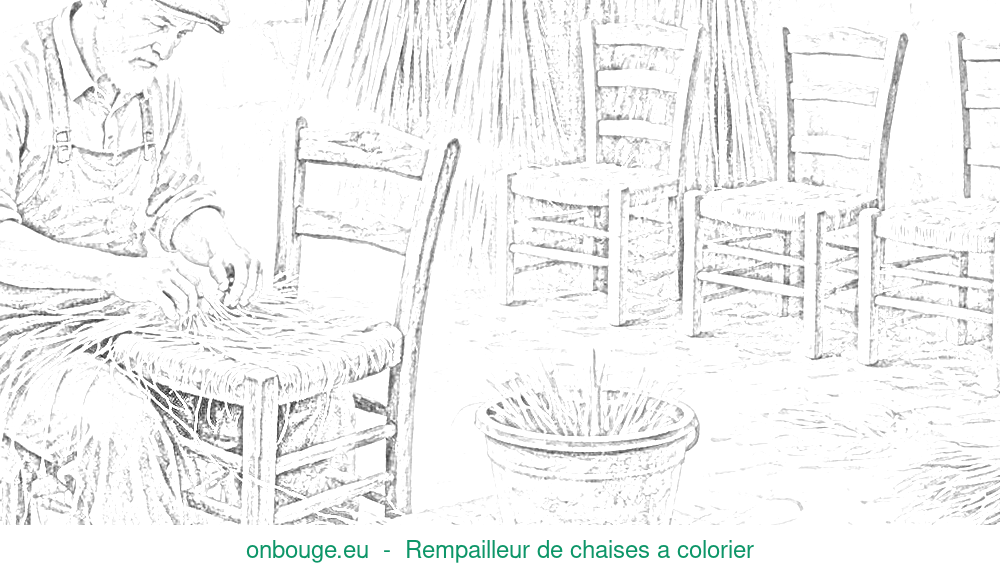Le coloriage de Rempailleur de chaises