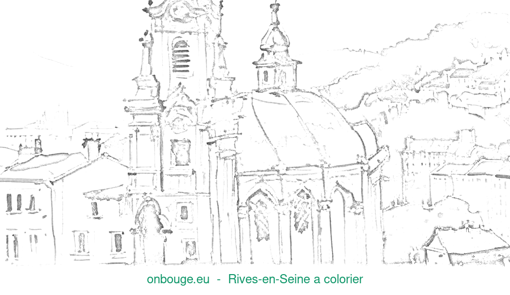 Coloriage de Rives-en-Seine