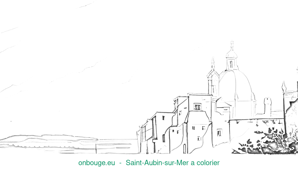 Coloriage de Saint-Aubin-sur-Mer