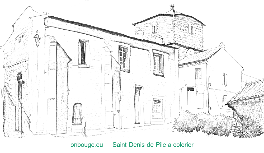 Coloriage de Saint-Denis-de-Pile