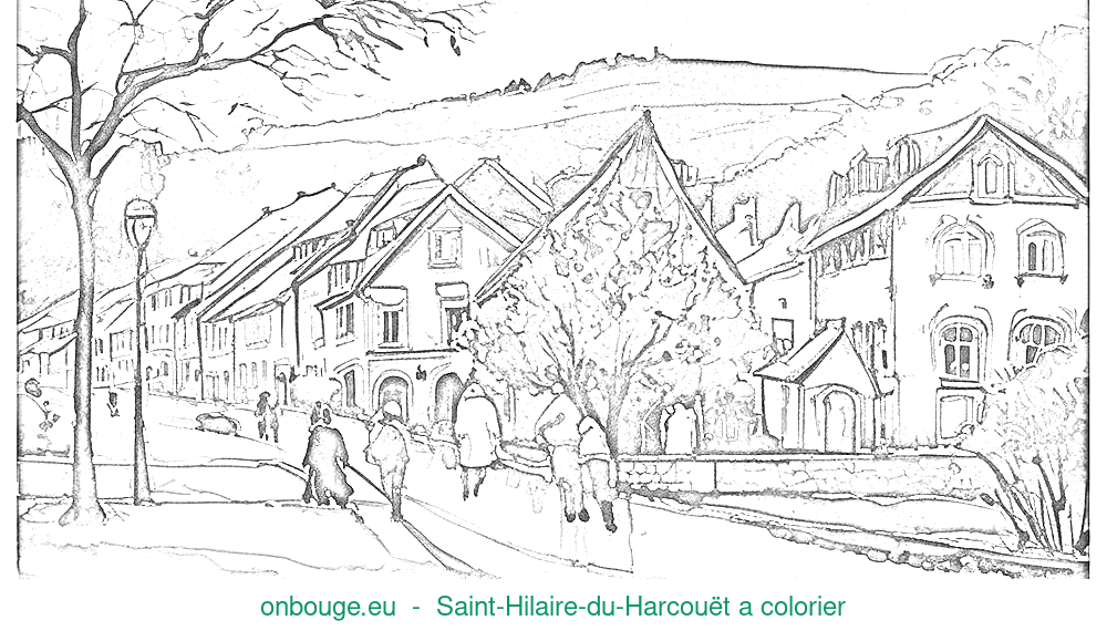 Coloriage de Saint-Hilaire-du-Harcouët