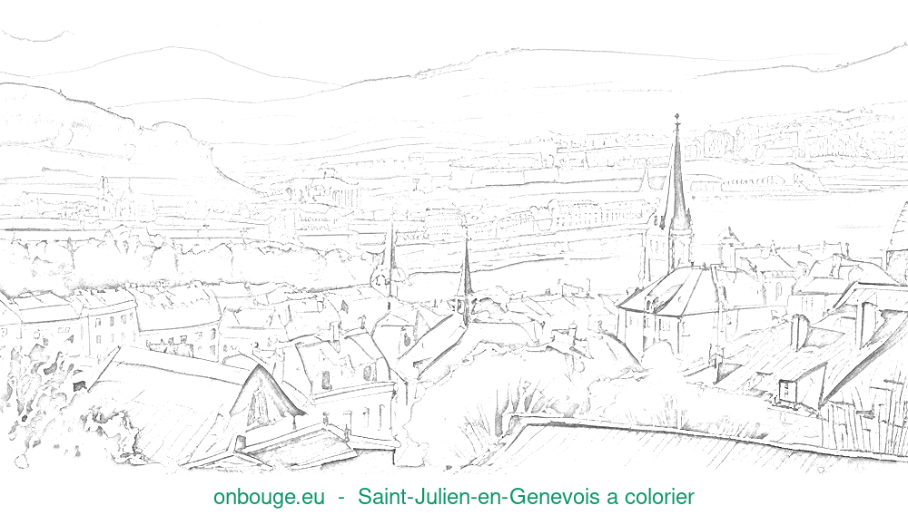 Coloriage de Saint-Julien-en-Genevois