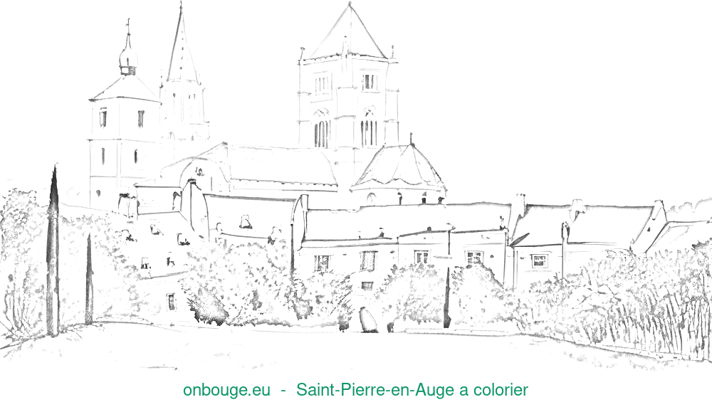 Coloriage de Saint-Pierre-en-Auge