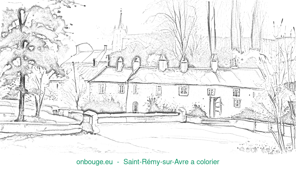Coloriage de Saint-Rémy-sur-Avre