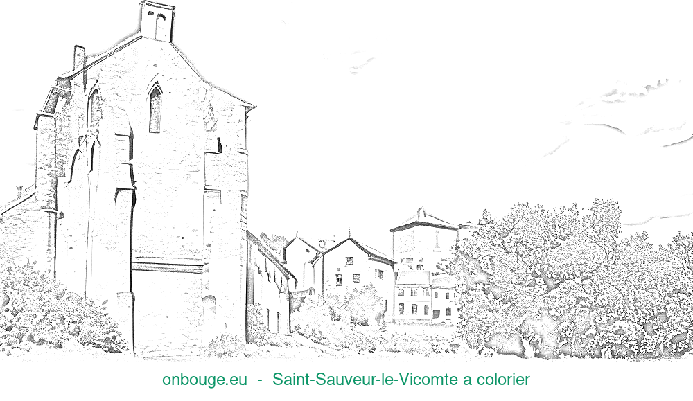 Coloriage de Saint-Sauveur-le-Vicomte