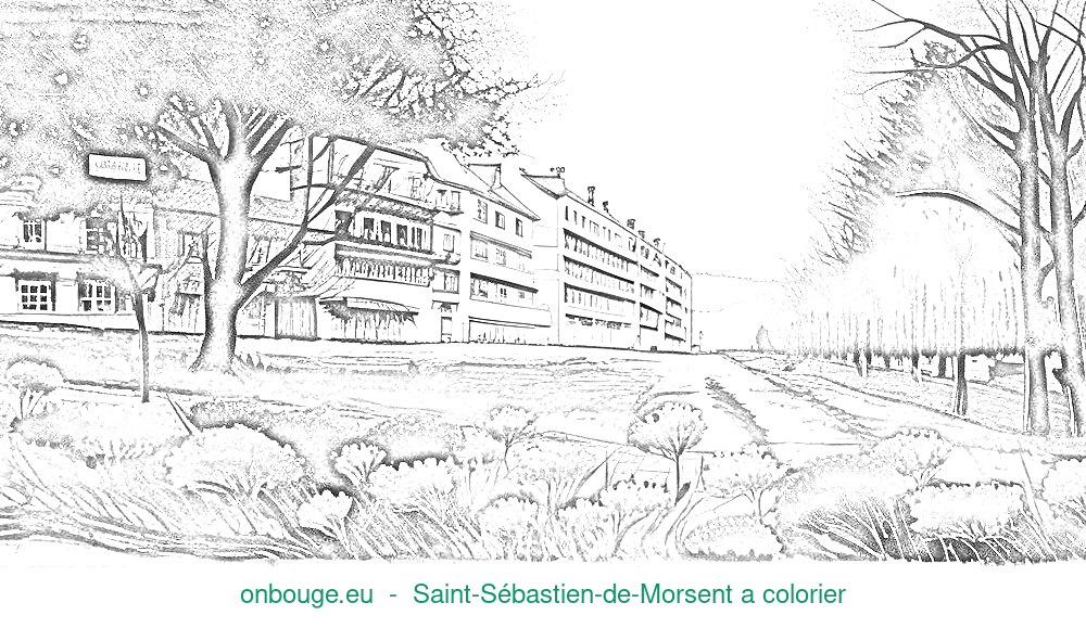 Coloriage de Saint-Sébastien-de-Morsent
