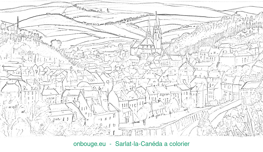 Coloriage de Sarlat-la-Canéda