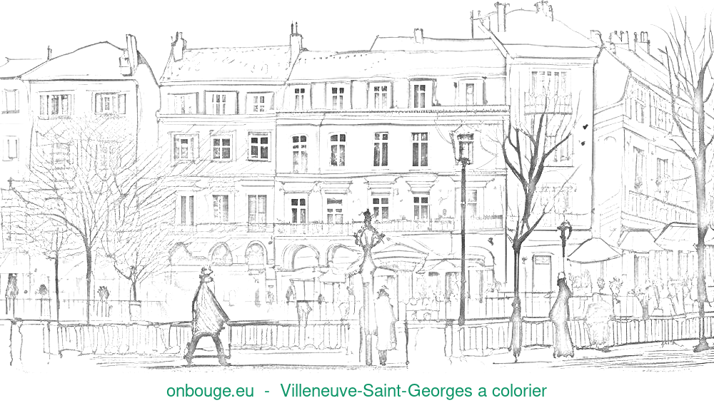 Coloriage de Villeneuve-Saint-Georges