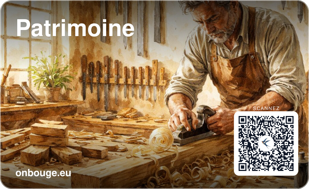 Les métiers du patrimoine — carte OnBouge avec QR code
