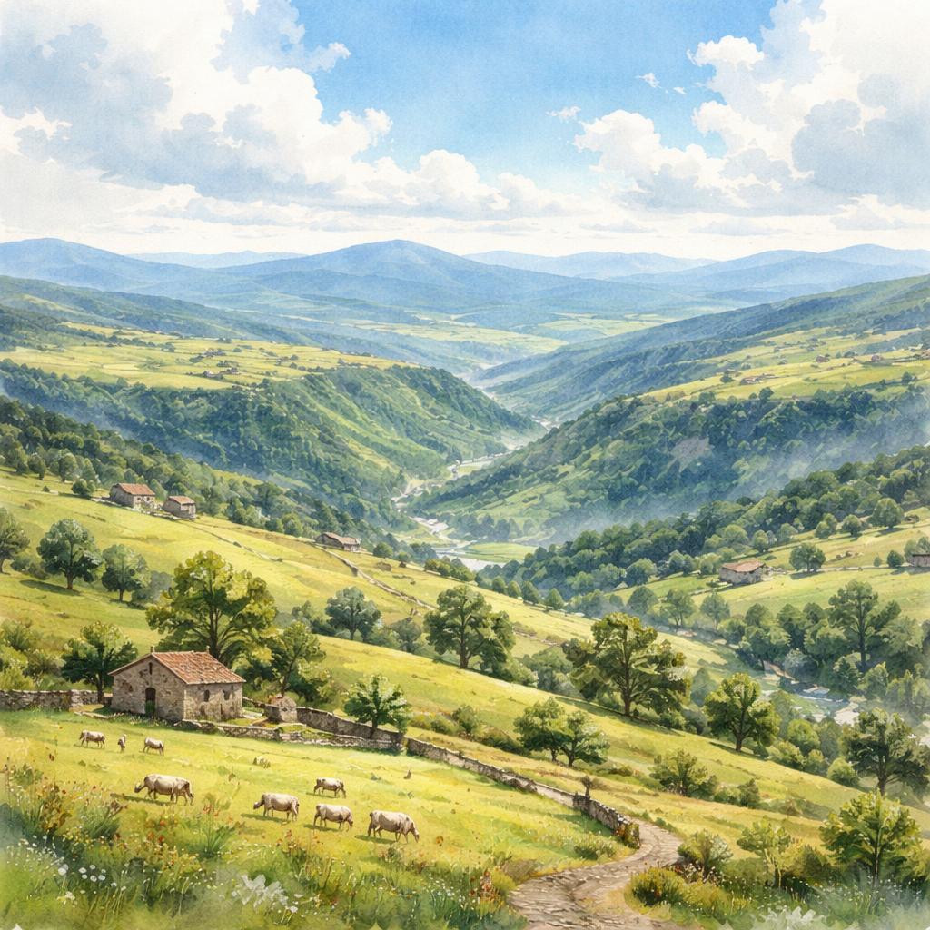 Aquarelle Lozère