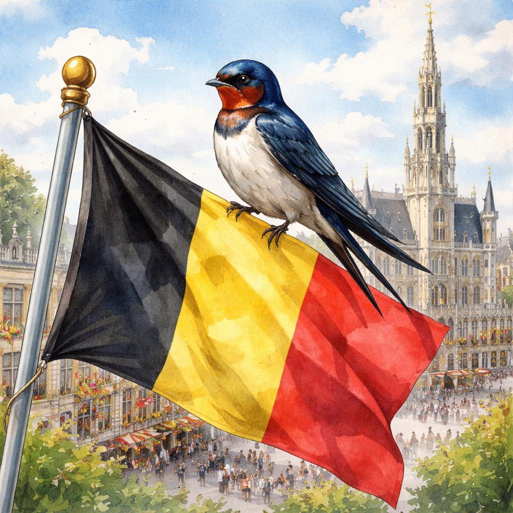 Aquarelle de la Belgique