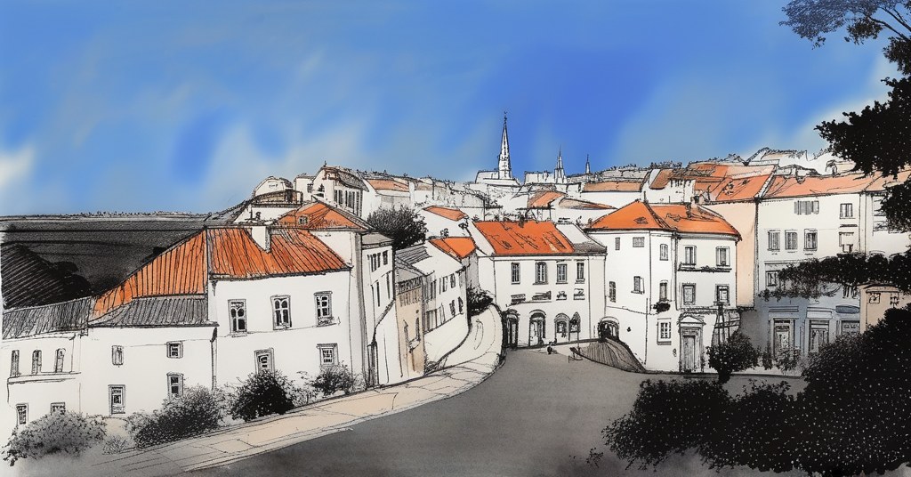 Abrantes — aquarelle — Portugal