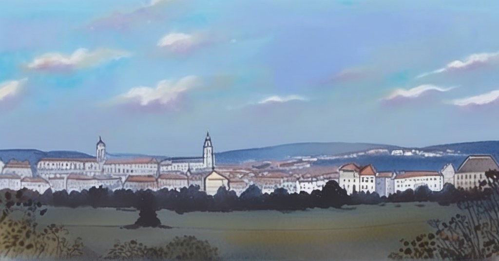 Achères — aquarelle — France