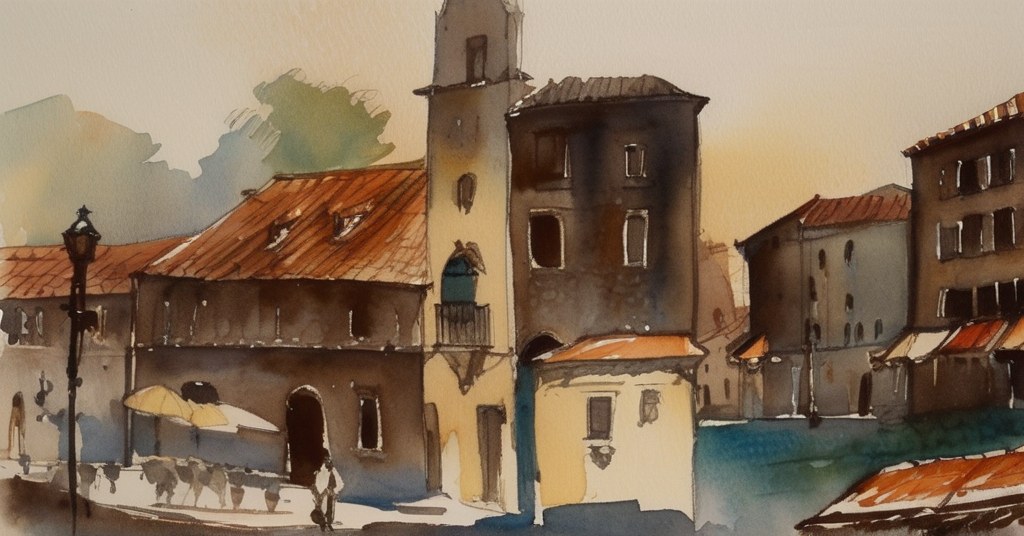 Agde — aquarelle — France