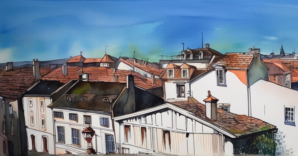 Agen — aquarelle — France