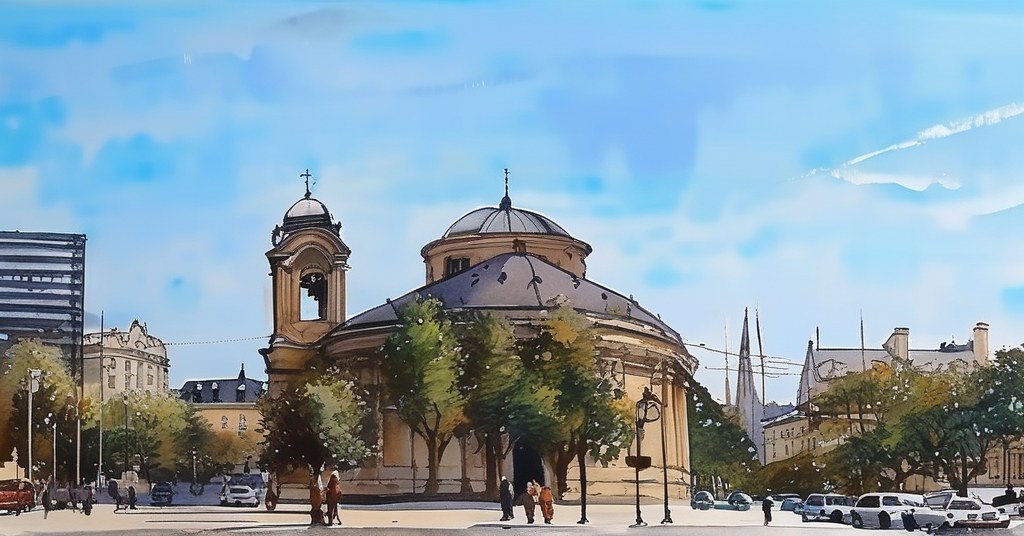 Aigáleo — aquarelle — Grèce