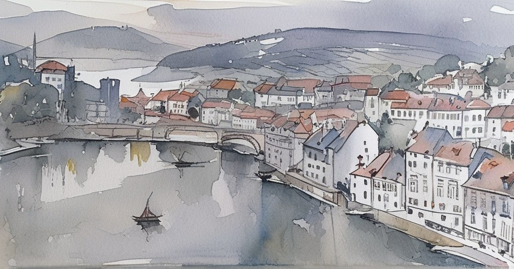 Aigondigné — aquarelle — France