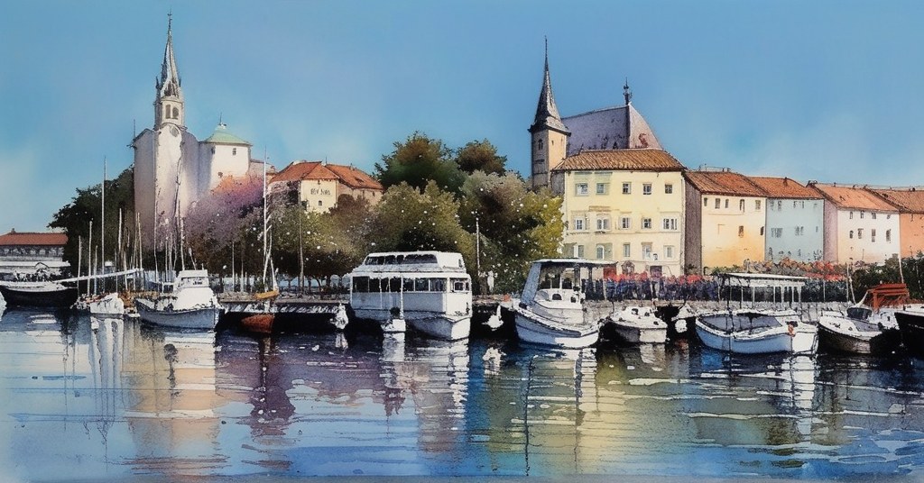 Aigues-Mortes — aquarelle — France