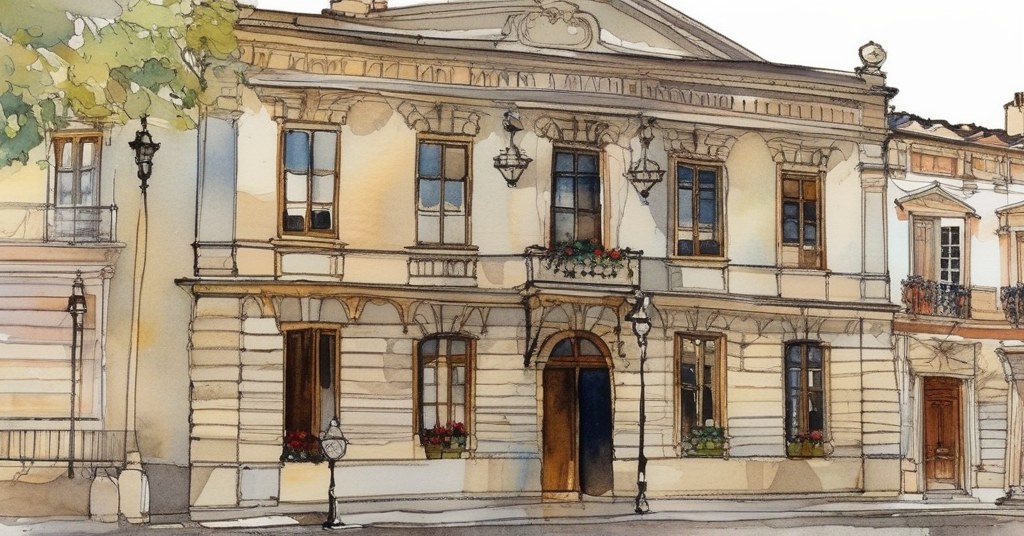 Aimargues — aquarelle — France
