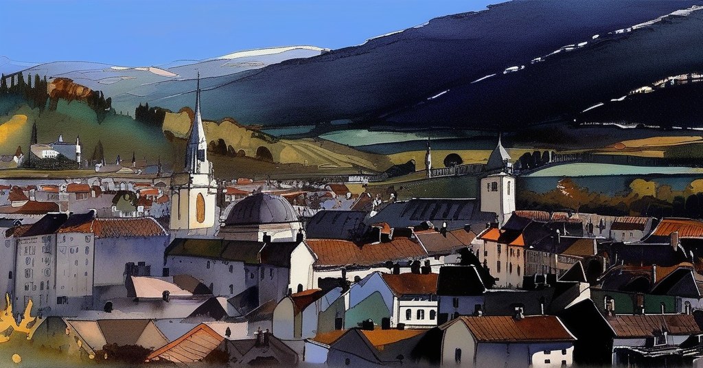 Aime-la-Plagne — aquarelle — France